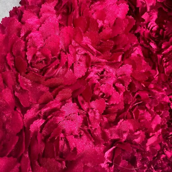 American Princess Dark Pink Satin Bodice Rose Skirt Tie Waist GIRLS Size 16.5 - Picture 7 of 10